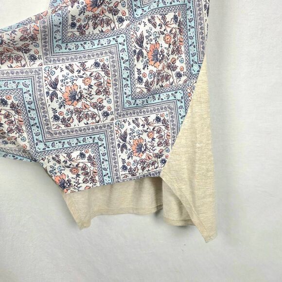 Jolt Boho Floral Crochet Racerback Tank Top L - Picture 2 of 7